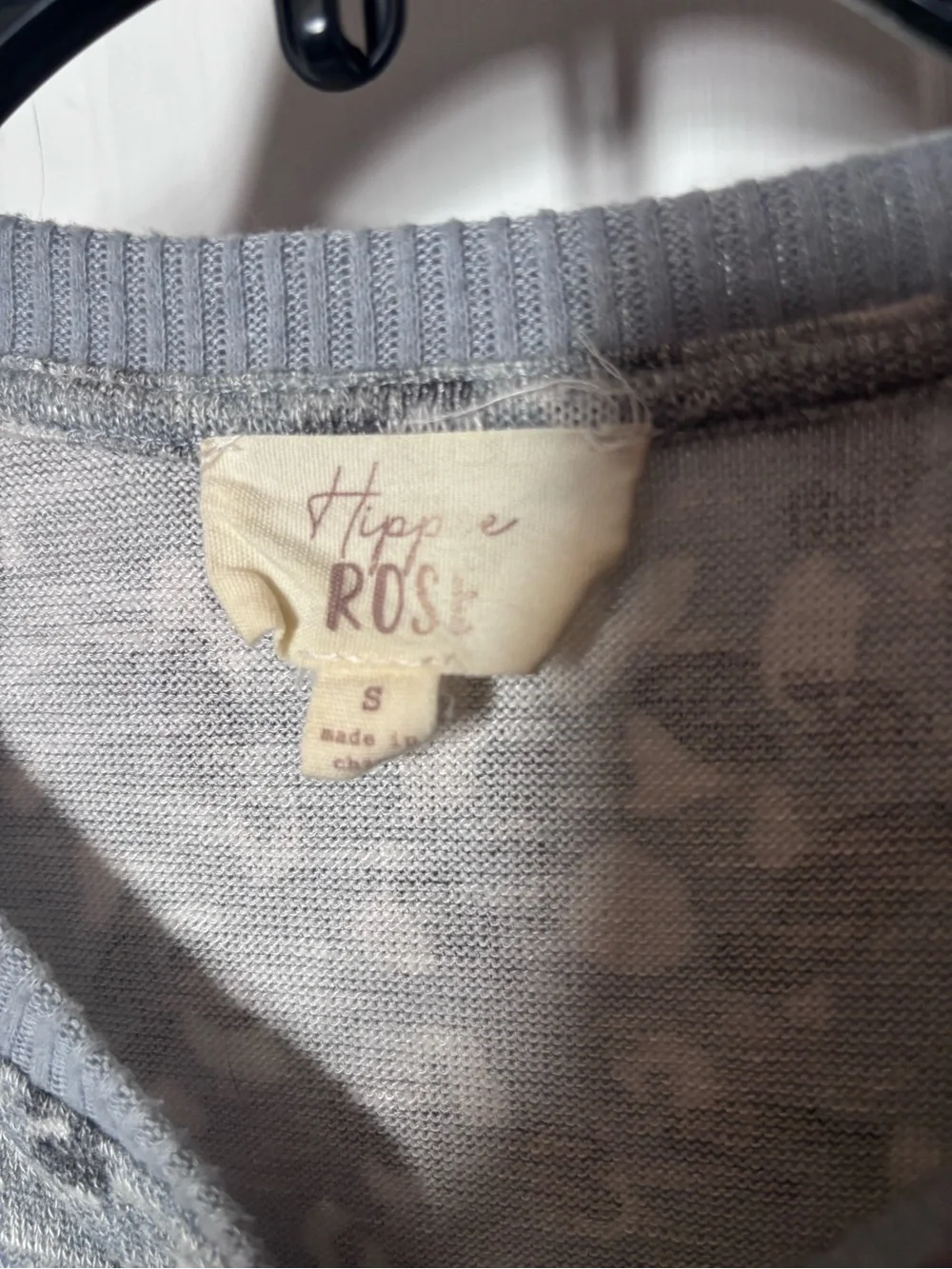Hippie Rose Gray Leopard-Print Pajama Set
